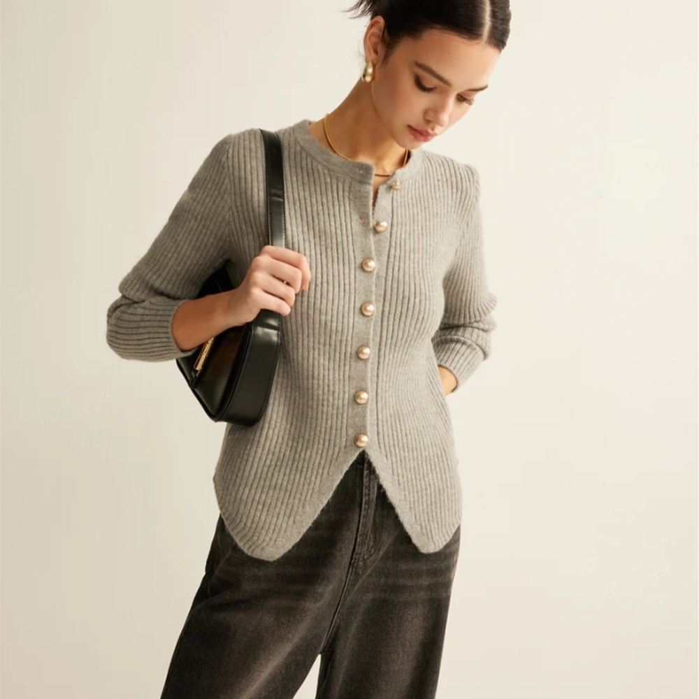 Button Down Split Cardigan - Picture 7 of 8